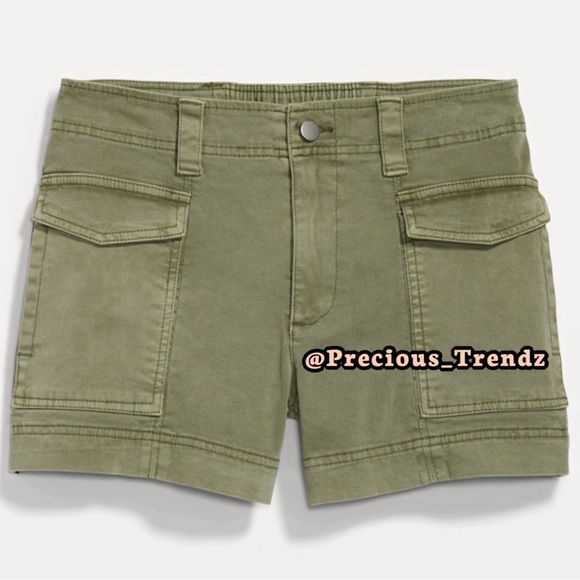 3️⃣2️⃣ Old Navy Green Mid-Rise Cargo Shorts 3.5 Inch inseam Plus Size XXL - Picture 1 of 4